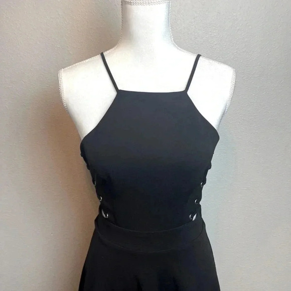 Dress with lace up detail on sides. Zipper in back. - Picture 3 of 12